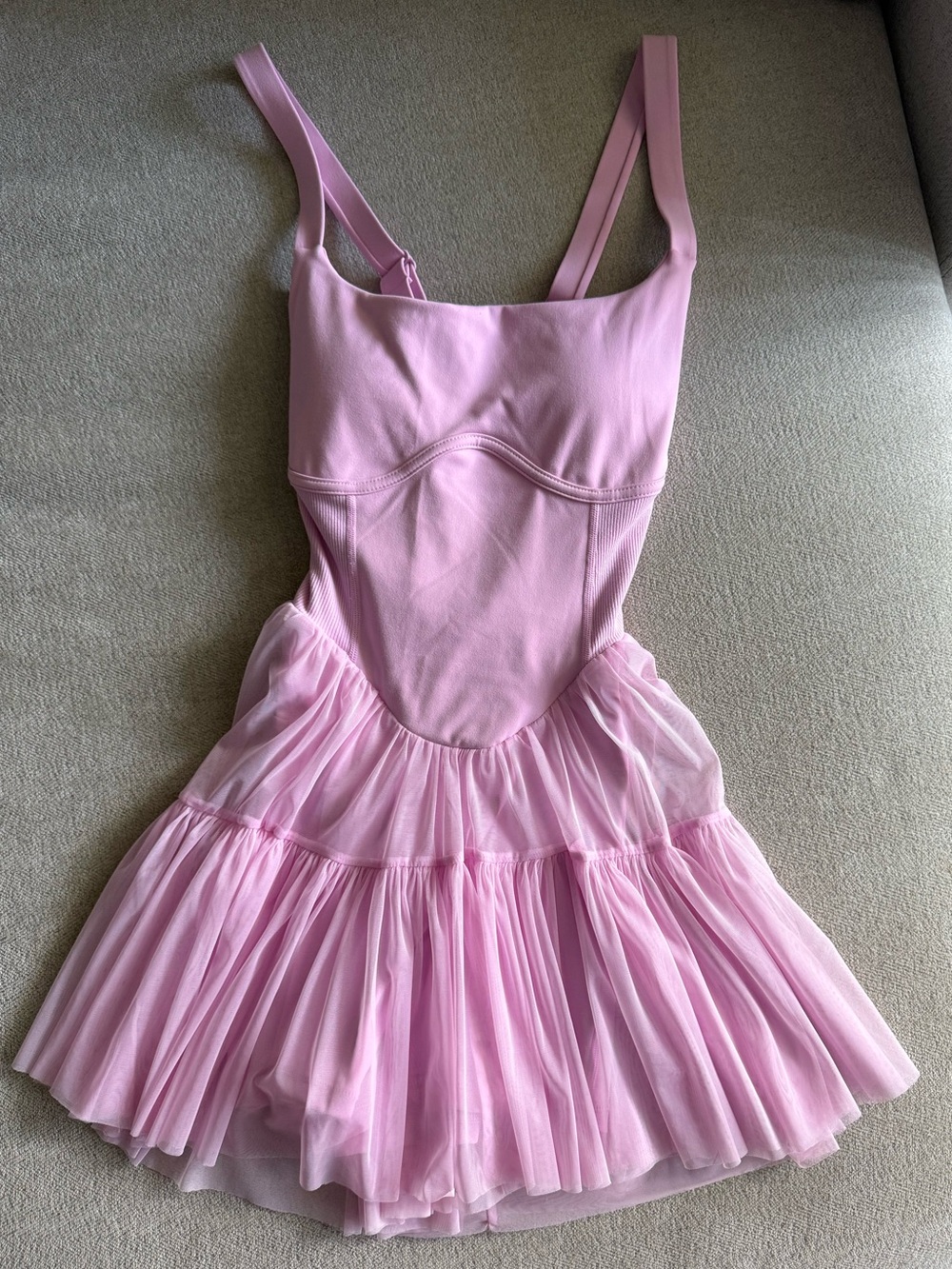 POPFLEX Bubblegum Pink Corset Tulle Mini Dress
